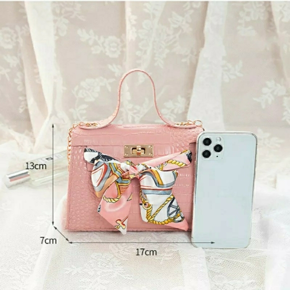 Faux Croc Leather shoulder bag - Picture 4 of 8